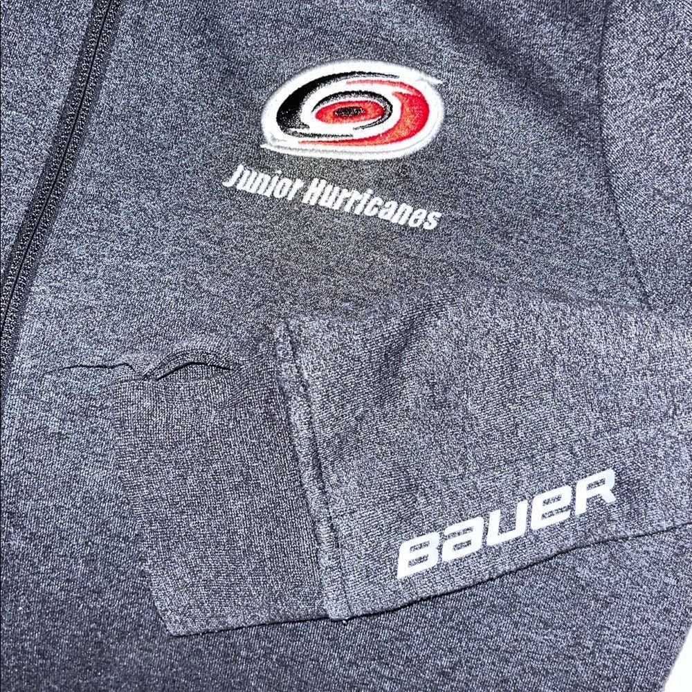 Carolina Junior Hurricanes Team NHL Training Hooded hoodie sweatshirt Jacket M - Picture 3 of 4